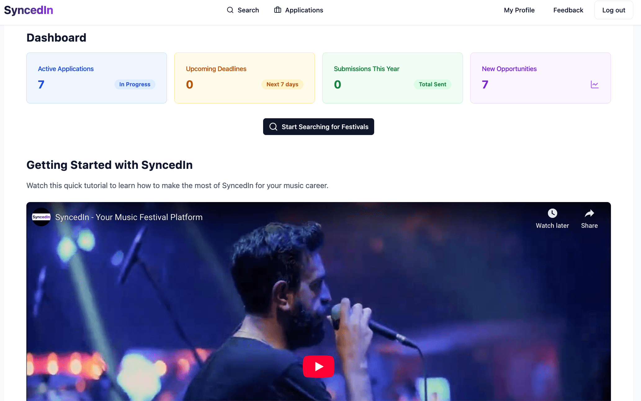 Dashboard view